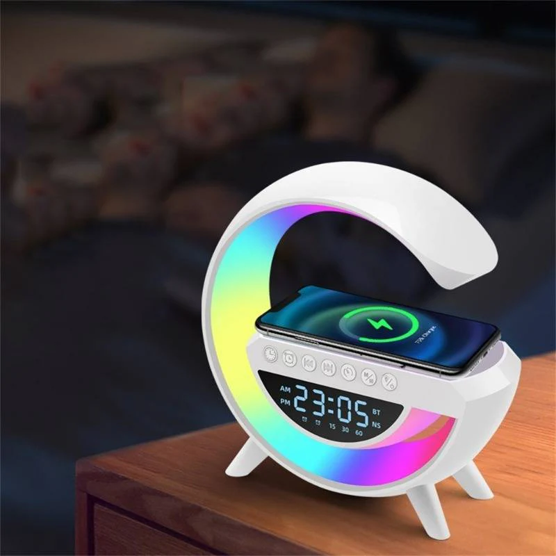 Cassa musica bluetooth, caricabatterie cellulare wireless, Orologio e sveglia - Image 3