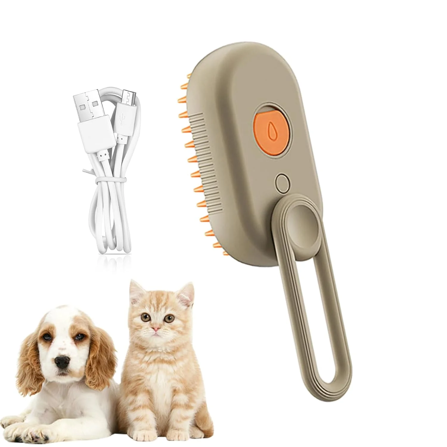 (2 pezzi) Spazzola a vapore per gatti, Spazzola a vapore per animali domestici, Spazzola a vapore per cani, Toeletattura gatti, cani, pettine per depilazione animali domestici - Image 9