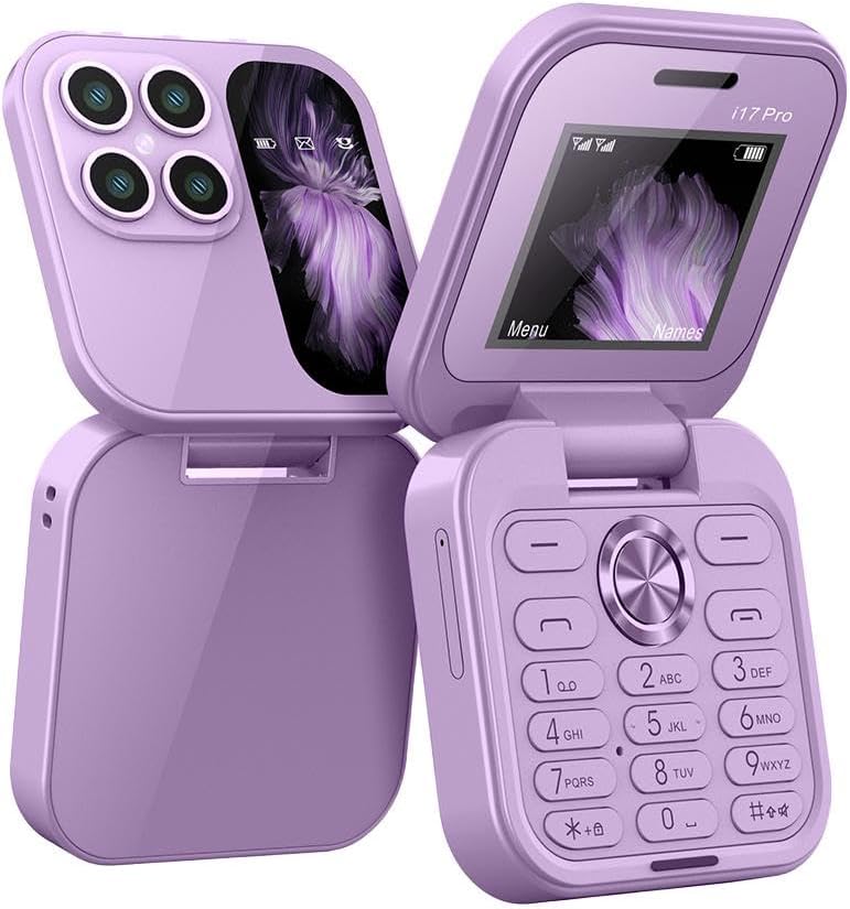 i17 PRO - Mini Telefono cellulare pieghevole, Fotocamera HD, Messaggi, Internet, Radio Fm, Dual Sim, Torcia, Pieghevole - Image 4