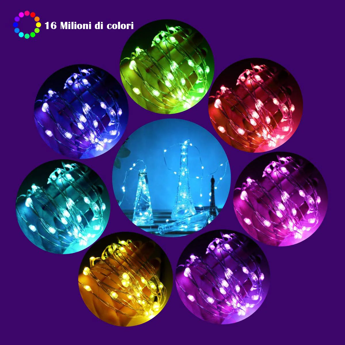 Luci Led Albero di Natale 5 - 10 - 20 metri, Luci Led Camera Da Letto Tik Tok, Led Stanza Gaming - Image 9