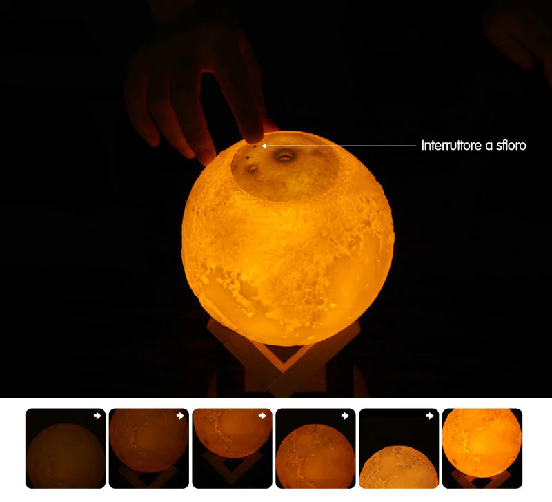 Profumatore Ambiente Luna a Led ✦ Lampada da comodino ✦ Atmosfera magica - Image 7