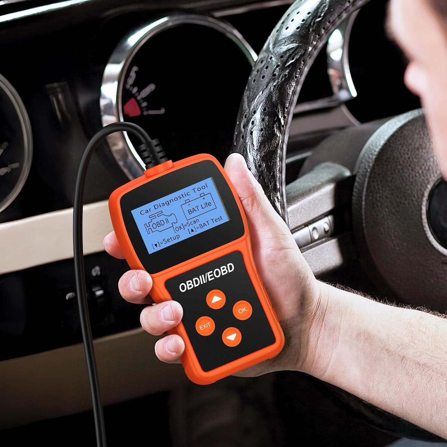 Tester Scanner, OBD2 OBDII Dispositivo Diagnostica Auto, Lettura dei codici Scanner con definizione DTC,  Multilingue Strumento Diagnostica Autoveicoli - Image 6